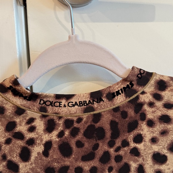 SKIMS  Dolce Gabanna Leopard Print Long Sleeve top - Picture 4 of 4